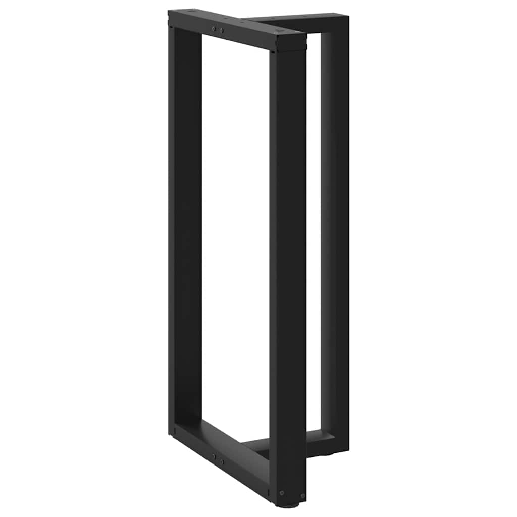 Gambe Tavolo Bar a Forma T 2 pz Nero 60x35x(110-111) cm Acciaio - homemem39