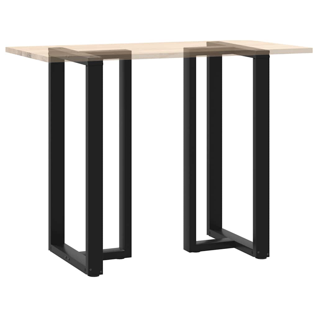 Gambe Tavolo Bar a Forma T 2 pz Nero 60x35x(110-111) cm Acciaio - homemem39