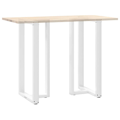 Gambe Tavolo Bar a Forma T 2pz bianco 60x35x(110-111)cm Acciaio - homemem39