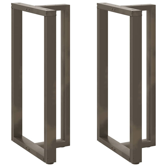 Gambe Tavolo Bar a T 2 pz Naturale 60x35x(111-112) cm Acciaio - homemem39