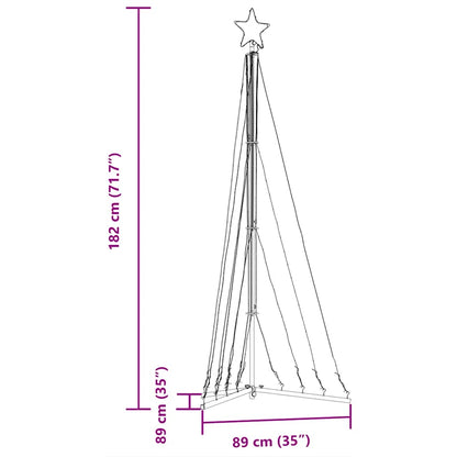 Albero di Natale a LED 339 LED Bianco Caldo 182 cm