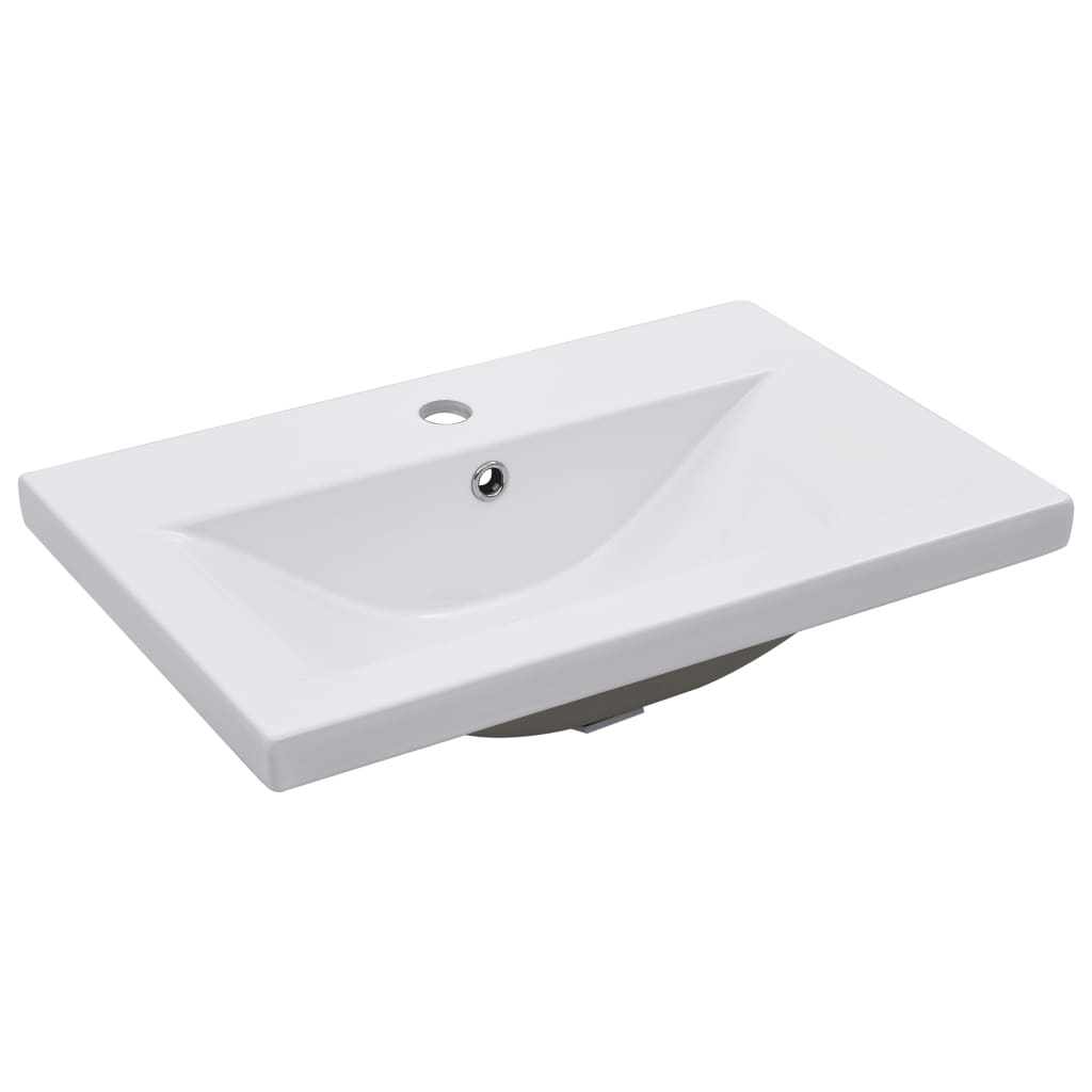 Set Mobili da Bagno 2 pz in Ceramica e Legno Multistrato