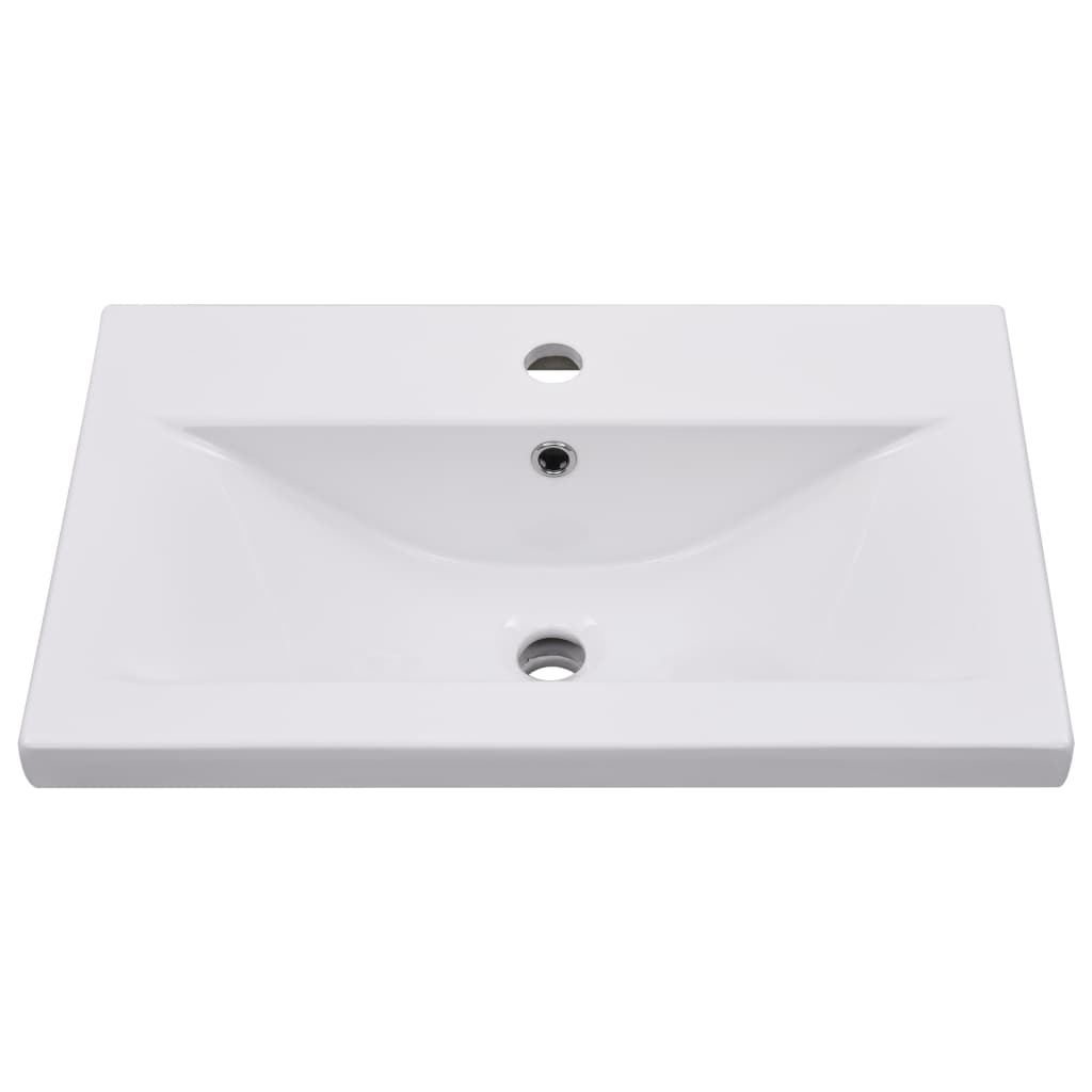 Set Mobili da Bagno 2 pz in Ceramica e Legno Multistrato