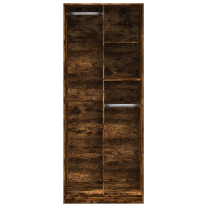 Armadio Rovere Fumo 80x50x200 cm in Legno Multistrato