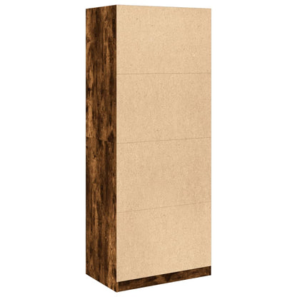 Armadio Rovere Fumo 80x50x200 cm in Legno Multistrato