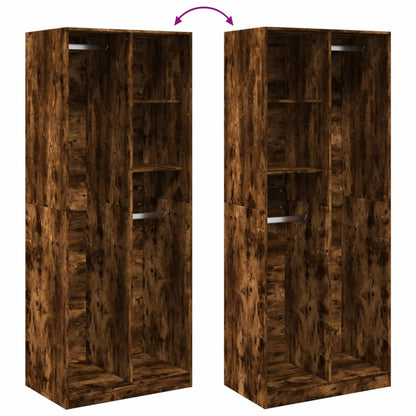 Armadio Rovere Fumo 80x50x200 cm in Legno Multistrato