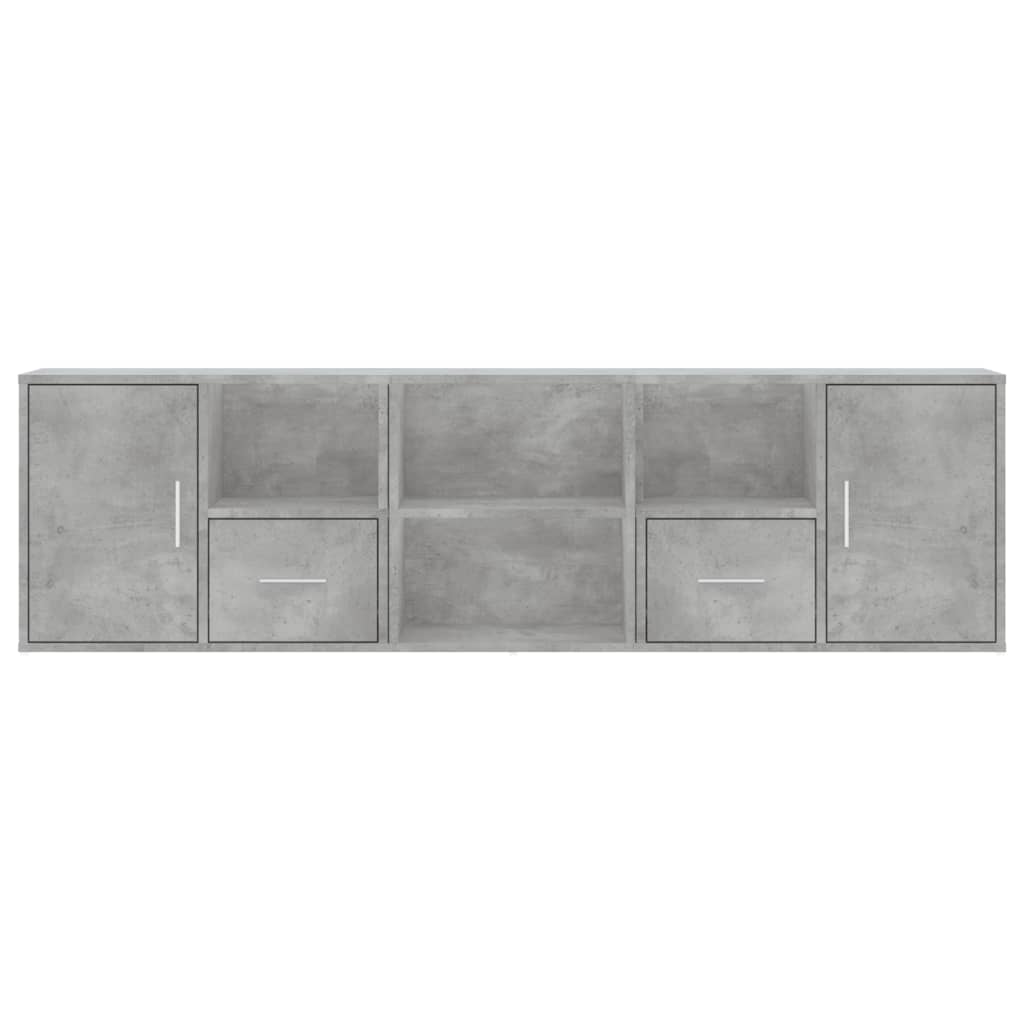 Mobile Angolare Grigio Cemento 160x40x45 cm in Truciolato