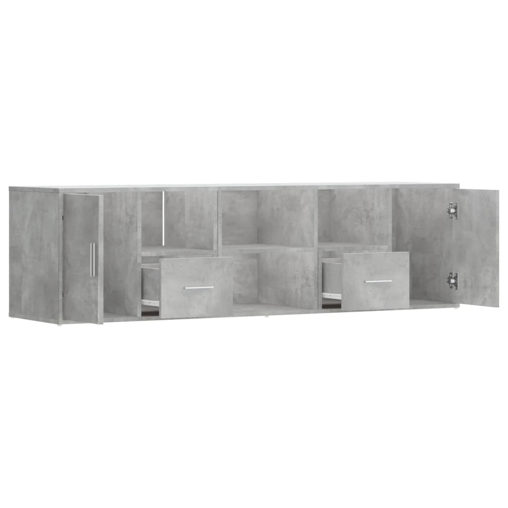 Mobile Angolare Grigio Cemento 160x40x45 cm in Truciolato