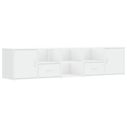 Mobile Angolare Bianco 200x40x45 cm in Truciolato