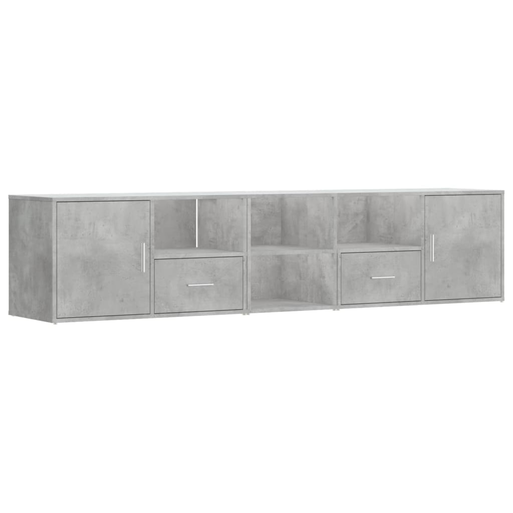 Mobile Angolare Grigio Cemento 200x40x45 cm in Truciolato