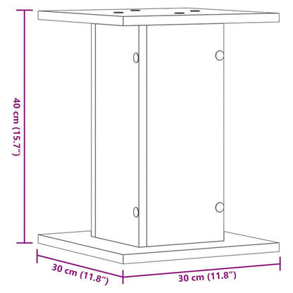 Supporti per Piante 2 pz Legno Vecchio 30x30x40 cm Truciolato