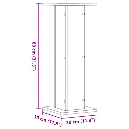 Supporti per Piante 2 pz Rovere Sonoma 30x30x80cm in Truciolato