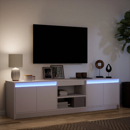 Mobile Porta TV con LED Bianco 180x34x50cm in Truciolato - homemem39