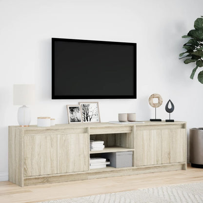 Mobile Porta TV con LED Rovere Sonoma 180x34x50cm in Truciolato - homemem39