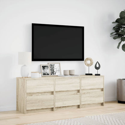 Mobile Porta TV con LED Rovere Sonoma 140x34x50cm in Truciolato - homemem39