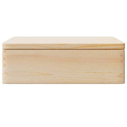 Scatola in Legno con Coperchio 40x30x13 cm Legno Massello Pino - homemem39