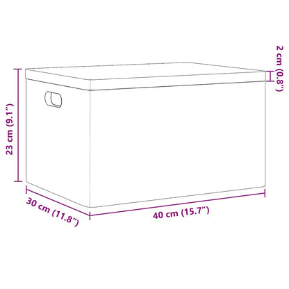 Scatola in Legno con Coperchio&Manici 40x30x23 cm Legno di Pino - homemem39