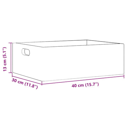 Scatola in Legno con Manici 40x30x13 cm Legno Massello di Pino - homemem39