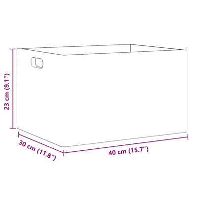 Scatola in Legno con Manici 40x30x23 cm Legno Massello di Pino - homemem39