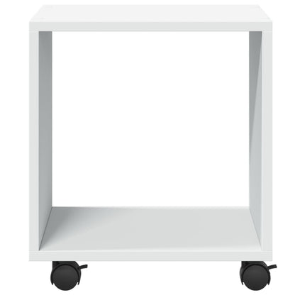 Mobiletto con Ruote Bianco 37x33x42,5 cm in Truciolato - homemem39