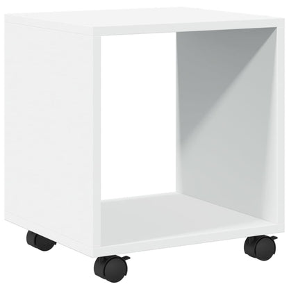 Mobiletto con Ruote Bianco 37x33x42,5 cm in Truciolato - homemem39