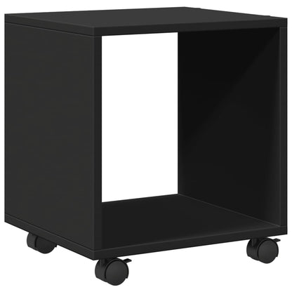 Mobiletto con Ruote Nero 37x33x42,5 cm in Truciolato - homemem39