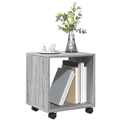 Mobiletto con Ruote Grigio Sonoma 37x33x42,5 cm in Truciolato - homemem39