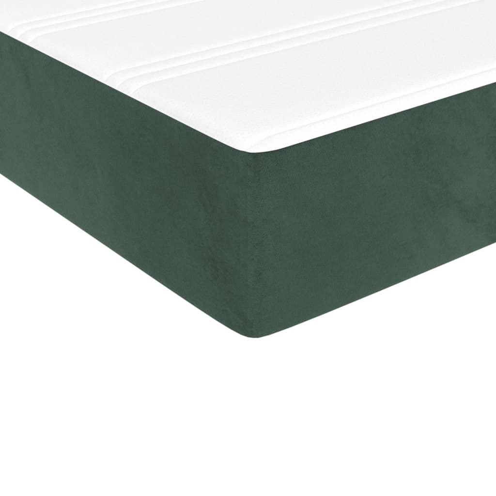 Materasso a Molle Verde Scuro 100x210x20 cm in Velluto - homemem39