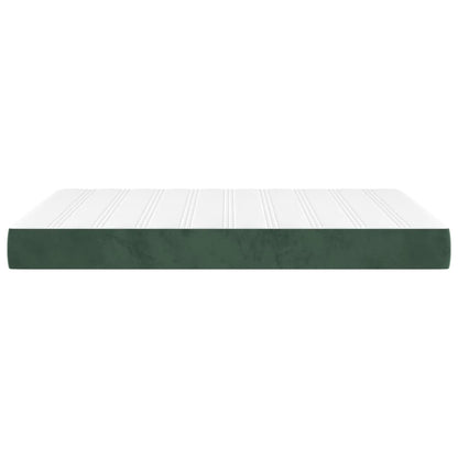 Materasso a Molle Verde Scuro 120x210x20 cm in Velluto - homemem39