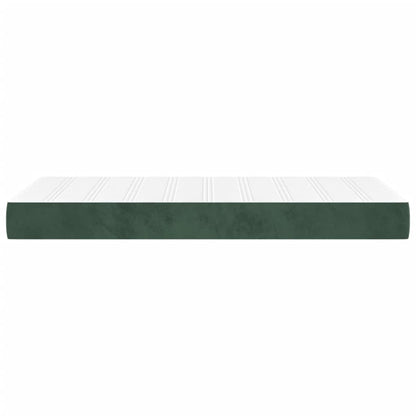 Materasso a Molle Verde Scuro 80x220x20 cm in Velluto - homemem39