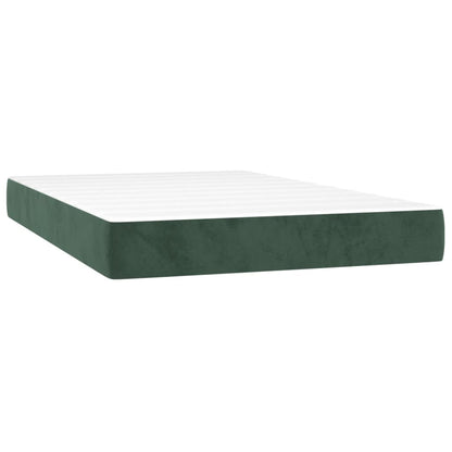 Materasso a Molle Verde Scuro 120x220x20 cm in Velluto - homemem39