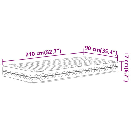 Materasso in Schiuma Bianco 90x210 cm Durezza H2 H3 - homemem39