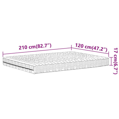 Materasso in Schiuma Bianco 120x210 cm Durezza H2 H3 - homemem39