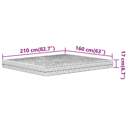 Materasso in Schiuma Bianco 160x210 cm Durezza H2 H3 - homemem39