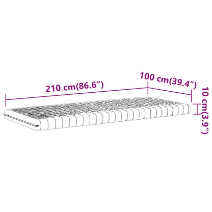 Materasso in Schiuma Bianco 100x210 cm 7 Zone Durezza 20 ILD - homemem39