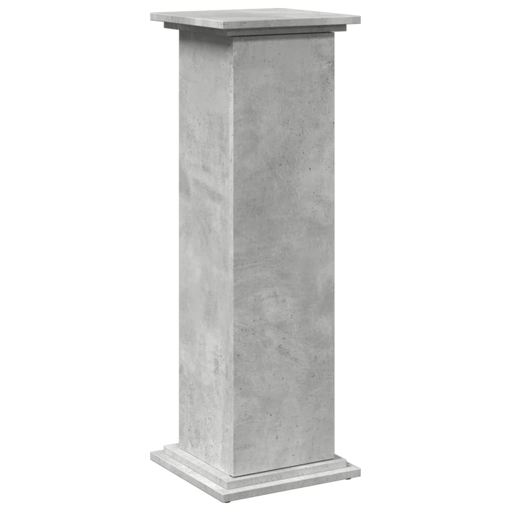 Espositore con Portaoggetti Grigio Cemento 31x30x90 Truciolato