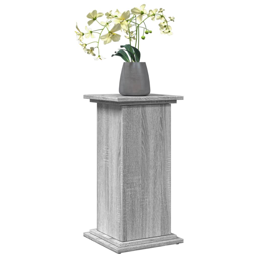 Espositore con Portaoggetti Grigio Sonoma 31x30x60cm Truciolato - homemem39