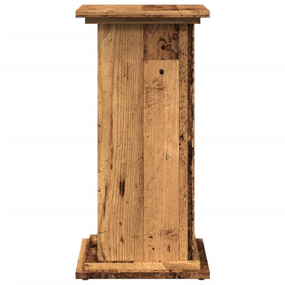 Espositore con Portaoggetti Legno Antico 31x30x60 cm Truciolato