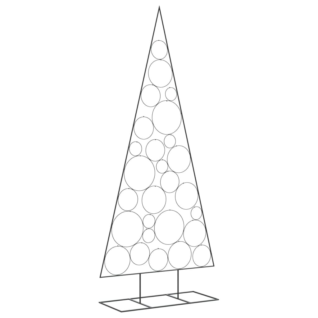 Albero di Natale Decorativo in Metallo Nero 210 cm