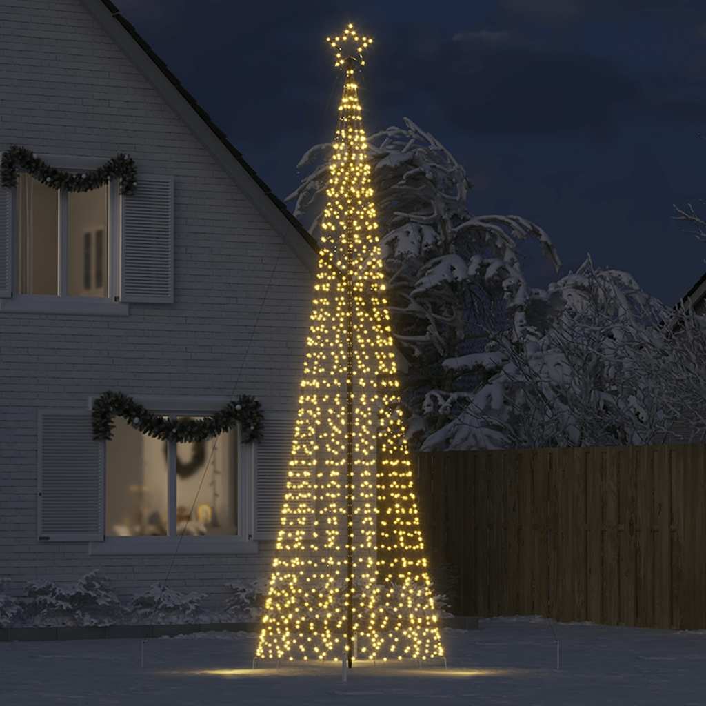 Albero di Natale a LED con Punte 1534 LED Bianco Caldo 500 cm - homemem39