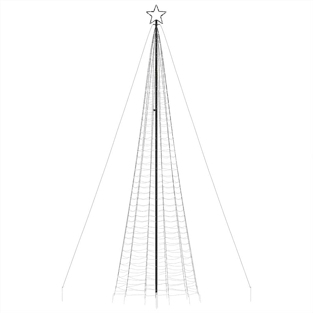 Albero di Natale a LED con Punte 1534 LED Bianco Caldo 500 cm