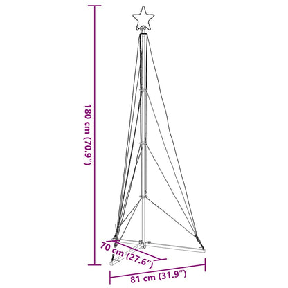 Albero di Natale a LED 363 LED Bianco Caldo 182 cm