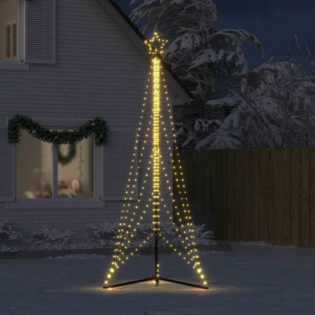 Albero di Natale a LED 525 LED Bianco Caldo 302 cm