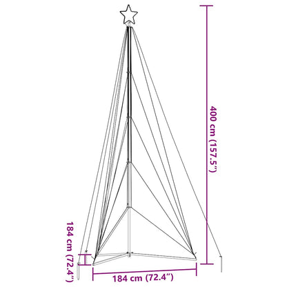 Albero di Natale a LED 615 LED Bianco Freddo 404,5 cm