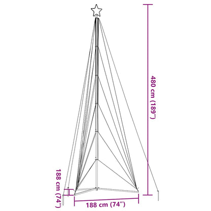 Albero di Natale a LED 861 LED Bianco Caldo 478 cm