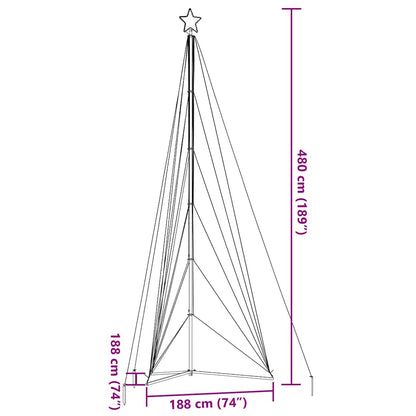 Albero di Natale a LED 861 LED Bianco Freddo 478 cm