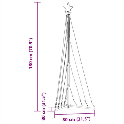 Albero di Natale a LED 339 LED Bianco Caldo 187 cm