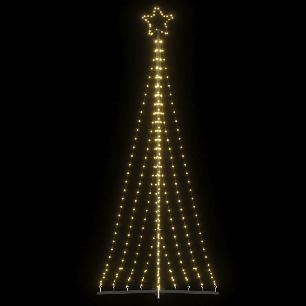 Albero di Natale a LED 447 LED Bianco Caldo 249 cm