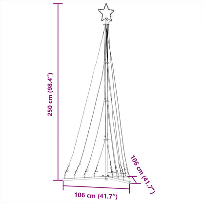 Albero di Natale a LED 447 LED Blu 249 cm