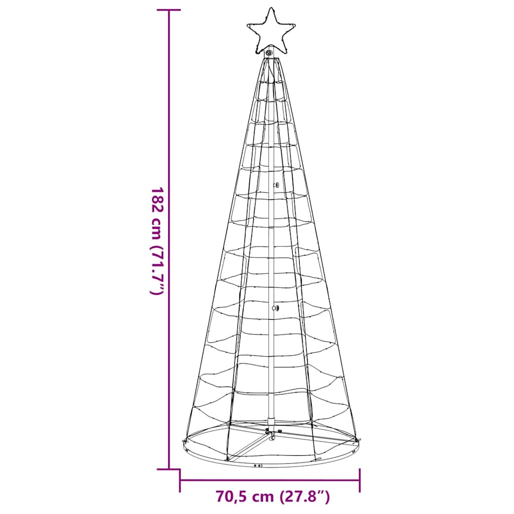 Albero di Natale a LED 200 LED Bianco Freddo 182 cm